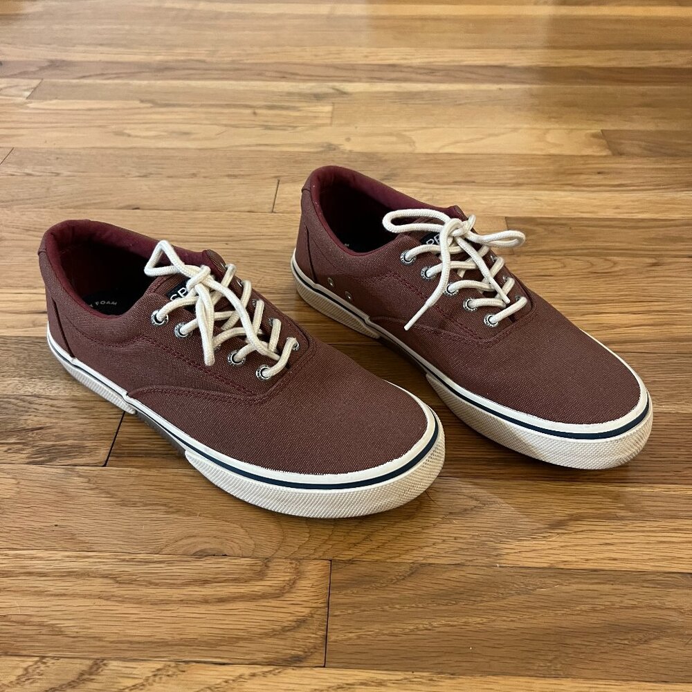 Sperry Top-Sider Halyard CVO Red Wash Lace Up Boat Shoes - Men's Size 9